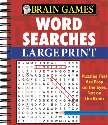 Brain Games - Word Searches - Large Print (Red) - Publications International Ltd, and Brain Games