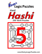 Brainy's Logic Puzzles Hard Hashi #5: 200 10x10 Puzzles