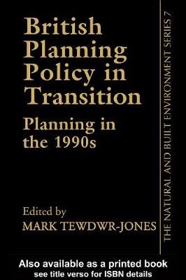British Planning Policy - Tewdwr-Jones, Mark