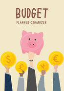 Budget Planner Organizer: Financial Planning Journal, Monthly Expense Tracker and Organizer, Bill, Home Budget book. 12 Month Budget Planner Book (Cute Pink)