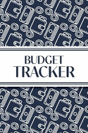 Budget Tracker (Navy and White Money Outlines): 6"x9" Monthly Finance Organizer for Expenses, Savings, and Debt; Manage Your Money Notebook