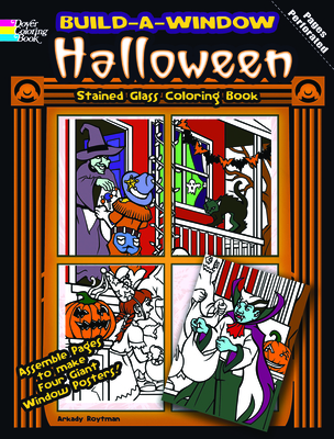 Build-A-Window Stained Glass Coloring Book Halloween - Roytman, Arkady