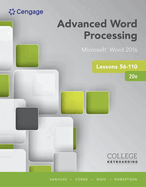 Bundle: Advanced Word Processing Lessons 56-110, Microsoft Word 2016, 20th Edition + Keyboarding in Sam 365 & 2016 with Mindtap Reader, 55 Lessons, 1 Term (6 Months), Printed Access Card