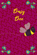Busy Bee: 2019 - 2020 Planner 2 Years Monthly Weekly Calendar Organizer Diary with Essential Goals and Notes Section - Purple Bee Queen Flower
