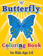 Butterfly Coloring Book for Kids Ages 3-6: Background Color Filling Method, 8.5 x 11 inches