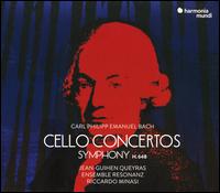 C.P.E. Bach: Cello Concertos; Symphony H.648 - Ensemble Resonanz; Jean-Guihen Queyras (cello); Riccardo Minasi (conductor)