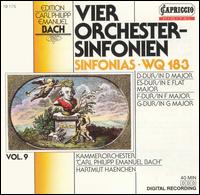 C.P.E. Bach: Sinfonias, WQ 183 - Michael-Christfried Winkler (harpsichord); Carl Philipp Emanuel Bach Chamber Orchestra; Hartmut Haenchen (conductor)
