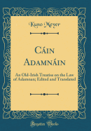 Cain Adamnain: An Old-Irish Treatise on the Law of Adamnan; Edited and Translated (Classic Reprint)