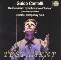 Cantelli Conducts Mendelssohn & Brahms - Philharmonia Orchestra; Guido Cantelli (conductor)