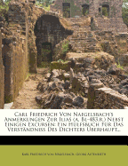 Carl Friedrich Von Naegelsbach's Anmerkungen Zur Ilias (a. Bl-483.r.) Nebst Einigen Excursen: Ein Hlfsbuch Fr Das Verstndniss Des Dichters berhaupt...