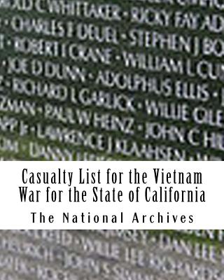 Casualty List for the Vietnam War for the State of California - Archives, The National