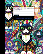 Cat Composition Notebook: College Ruled Writer's Notebook / Journal for School / Teacher / Office / Student [ Perfect Bound * Large * Carnival ]