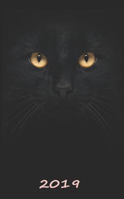 Cat Daily Planner 2019: Small Calendar Journal & Notebook - Dot, Red