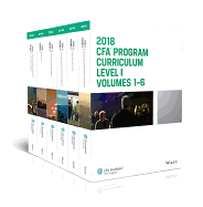 Cfa Program Curriculum 2018 Level I, Volumes 1 - 6 Box Set