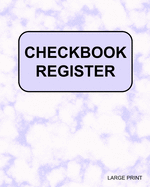 Checkbook Register: Large Print - Check Book Register for Personal Checkbook Transactions - Easy to Read - Large Spaces to Record Check & Deposit Details - Thick Black Lines for Ease of Use for Low Vision & Vision Impaired Users - Purple