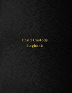 Child Custody Logbook: Record diary for custody battles and visitation rights - Make note, log and track communication with this divorce notebook - Black leather print design