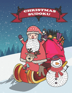 Christmas Sudoku: Christmas Santa Gift Puzzle Sudoku Book for Posh Adults, Teens, Grandma, Husband, Stuffers, Women, Men, Seniors and Kids. Large print size A4 with easy-medium-difficult-hard puzzles is a best logic holiday game ideas for shortz holiday