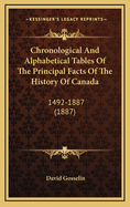 Chronological and alphabetical tables of the principal facts of the history of Canada, 1492-1887