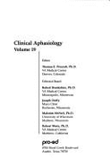 Clinical Aphasiology - Prescott, Thomas E (Editor)