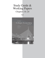 College Accounting, Chapters 1-24: Study Guide & Working Papers