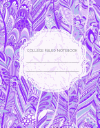 College Ruled Notebook: Purple Paisley 120 Pages 8.5 X 11