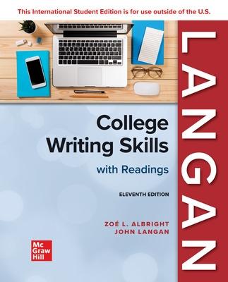 College Writing Skills with Readings ISE - Langan, John, and Albright, Zoe