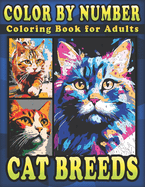 Color by Number Cat Breeds Coloring Book for Adults