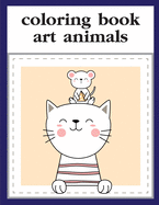 Coloring Book Art Animals: coloring pages, Christmas Book for kids and children