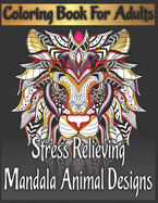 Coloring book for adults stress relieving mandala animal designs