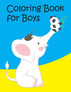 Coloring Book for Boys: Coloring Pages with Funny, Easy Learning and Relax Pictures for Animal Lovers