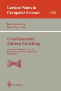 Combinatorial Pattern Matching: 7th Annual Symposium, CPM '96, Laguna Beach, California, June 10-12, 1996. Proceedings