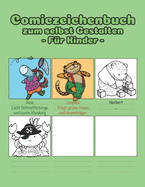 Comiczeichenbuch zum selbst Gestalten - F?r Kinder: A4 Comic selber zeichnen - F?r 5 Kapitel mit jeweils 20 Seiten, Inhaltsverzeichnis und Charakterbogen