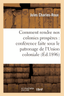 Comment Rendre Nos Colonies Prosp?res: Conf?rence Faite Sous Le Patronage de l'Union Coloniale: Fran?aise