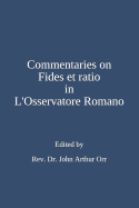Commentaries on Fides Et Ratio in l'Osservatore Romano