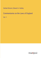 Commentaries on the Laws of England: Vol. 1