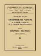 Commentationes Physicae Ad Physicam Generalem Et Ad Theoriam Soni Pertinentes