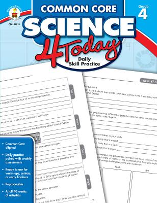 Common Core Science 4 Today, Grade 4: Daily Skill Practice - Carson-Dellosa Publishing (Compiled by)