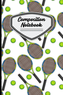 Composition Notebook: 6" X 9" Tennis Pattern