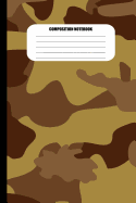 Composition Notebook: Camouflage (Brown Colors) (100 Pages, College Ruled)