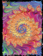 Composition Notebook - College Ruled, 100 Sheets: Mandelbrot Set Fractal Spirals (200 Pages, 7.5 X 9.75)