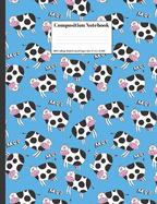 Composition Notebook: Cows Moo Cover Design 100 College Ruled Lined Pages Size (7.44 x 9.69)