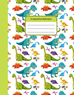 Composition Notebook: Dinosaurs College Ruled Notebook for Student Teacher School Home Office 8.5x11 Inches 100 Pages