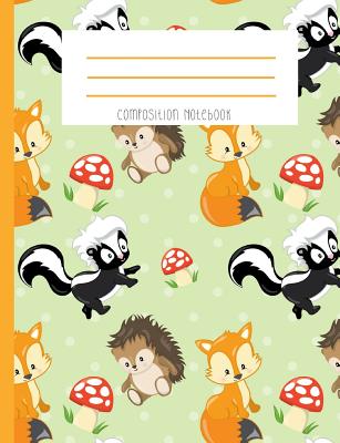 Composition Notebook: Hedgehog Skunk Fox Mushroom Autumn Fall Inspired Journal - Creations, Zander