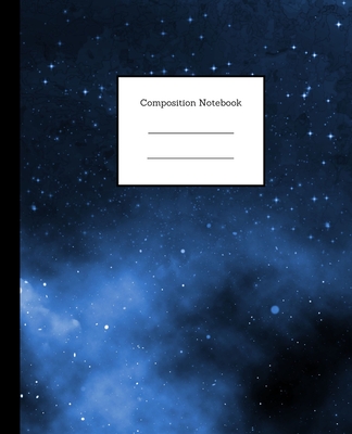 Composition Notebook: Navy Galaxy Space Design Writing Notes Journal College Ruled Paper - School Subject Book Notes (7.5 x 9.25, 100 Blank Lined Pages) - Edu, Studio