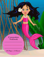 Composition Notebook: Pink Mermaid Design Composition Book (100 Pages 50 Sheets)