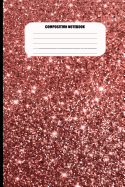 Composition Notebook: Red Sparkly Abstract Design (100 Pages, College Ruled)