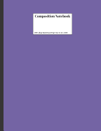 Composition Notebook: Solid Purple Cover Design 100 College Ruled Lined Pages Size (7.44 x 9.69)
