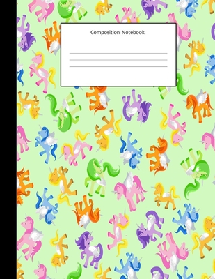 Composition Notebook: Unicorn Pattern Pastel Green: Composition Notebook: Back To School: Wide Ruled Notebook For Kids, Teens, Students, Teachers, Home, School and College:100 pages: 8.5" x 11" - Studio, Pretty Cute
