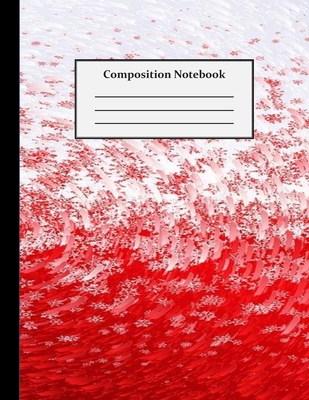 Composition Notebook: Wide Ruled - 8.5 x 11 Inches - 100 Pages - Red and White Design - Notebooks, Northwest