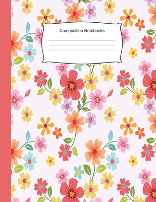 Composition Notebooks: Funny Back To School notebook, Gift For Girls and Boys,109 College Ruled Line Paper, Cute School Notebook, School Composition Notebooks, floral - Kech, Omi